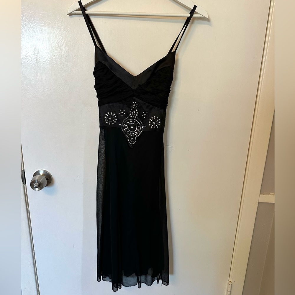 Y2K BLACK JEWEL DRESS SIZE 6